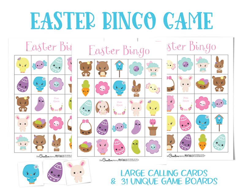 Easter Bingo Game Etsy