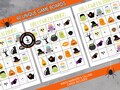 Halloween bingo spooky card game for parties and large groups, 60 unique printable game boards for kids & adults, Halloween party game idea