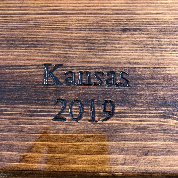 Wood Burned Text - 25 Character Limit