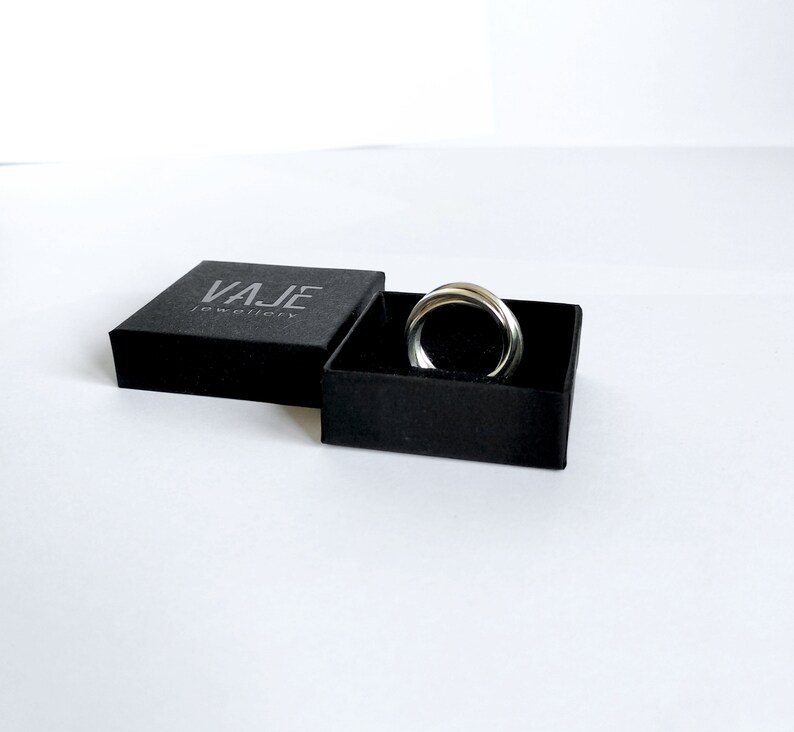 Download Connected Silver Rings Intertwined Minimalist Silver Rings Four Rings In One Jewelry Stackable Rings