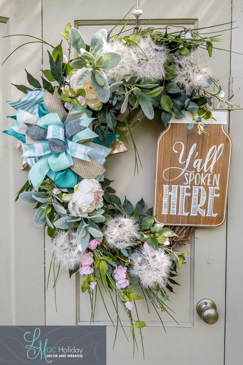 Front Door Wreath Decor Welcome Image 0