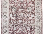 Hand Knotted Gorgeous Classic All over designer Handmade Floral Area Rug Size 7 39 11 quot x 10 39 02 quot