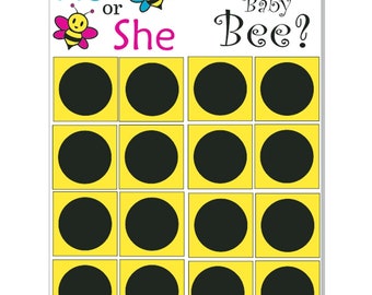 Gender Reveal Poster Board Game Kit ( He or She? What will baby BEE!)