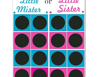 Gender Reveal Poster Board Game Kit (Little Mister or Little Sister)