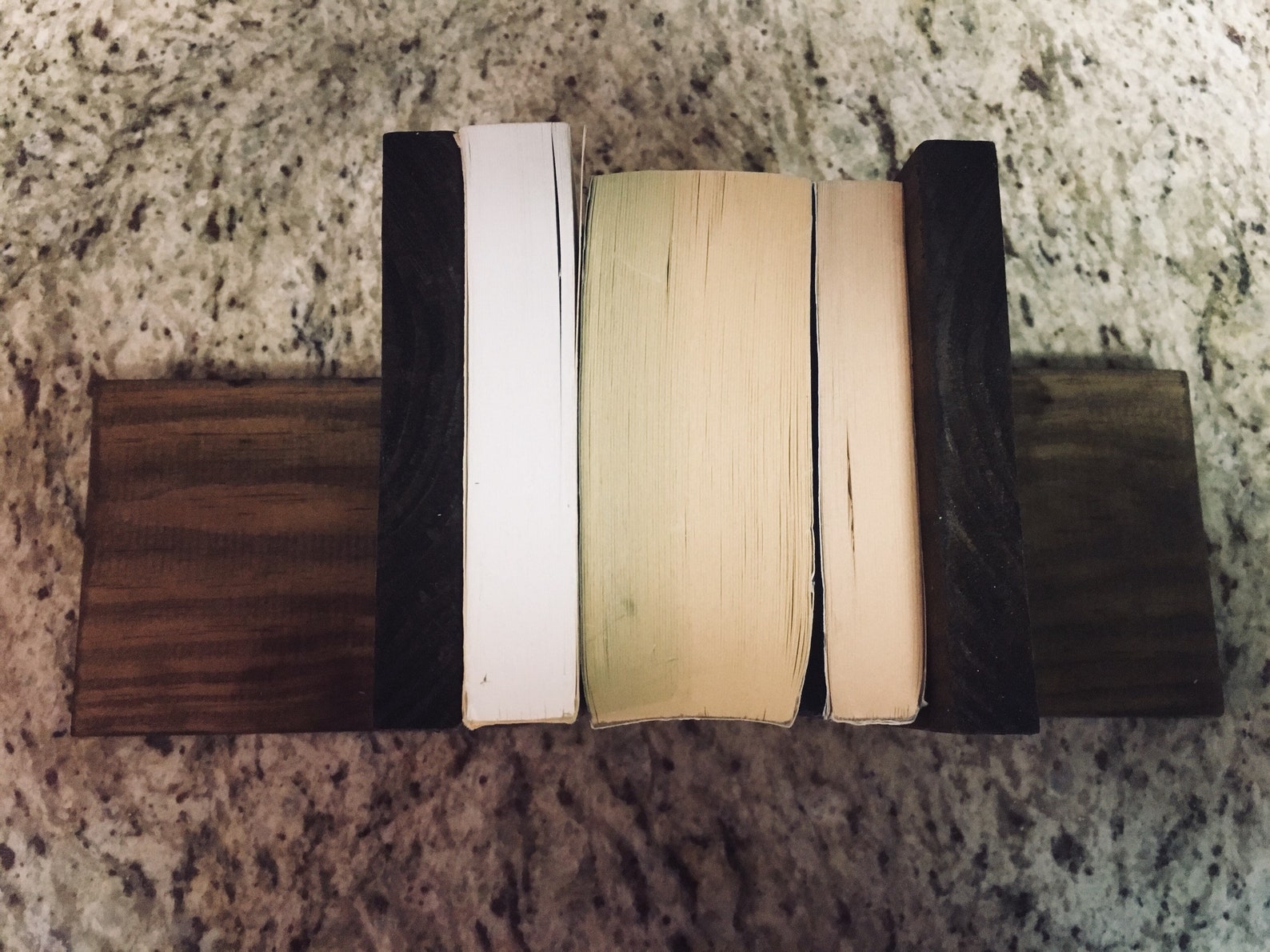 Rustic Bookend/farmhouse Bookend/wood Stained Bookend/vintage Etsy