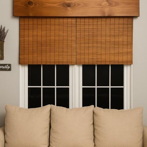 Rustic Wood Window Valance | Farmhouse Window Cornice | Custom Size Wood Valance | Window Covering Topper | Handmade Wooden Valance