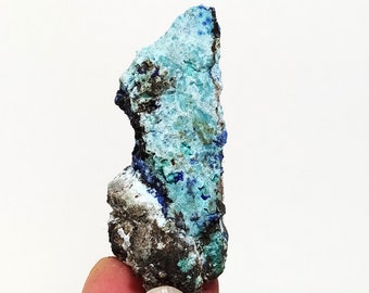 Sky Blue Gibbsite on Matrix, Greek mineral, blue gift ,raw stone ,Healing Crystal