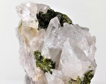quartz with Epidote Crystals from Ilinda, Catalonia, Spain
