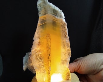 Selenite handmade lamp