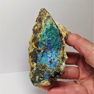 Greek Linarite A rare  sample of linarite. Gifts crystals Linarite Greek minerals crystals raw Linarite greece