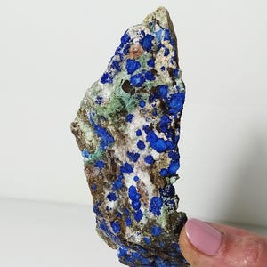 Azurite and Malachite , Greek mineral ,blue gift healing stone,raw specimen.