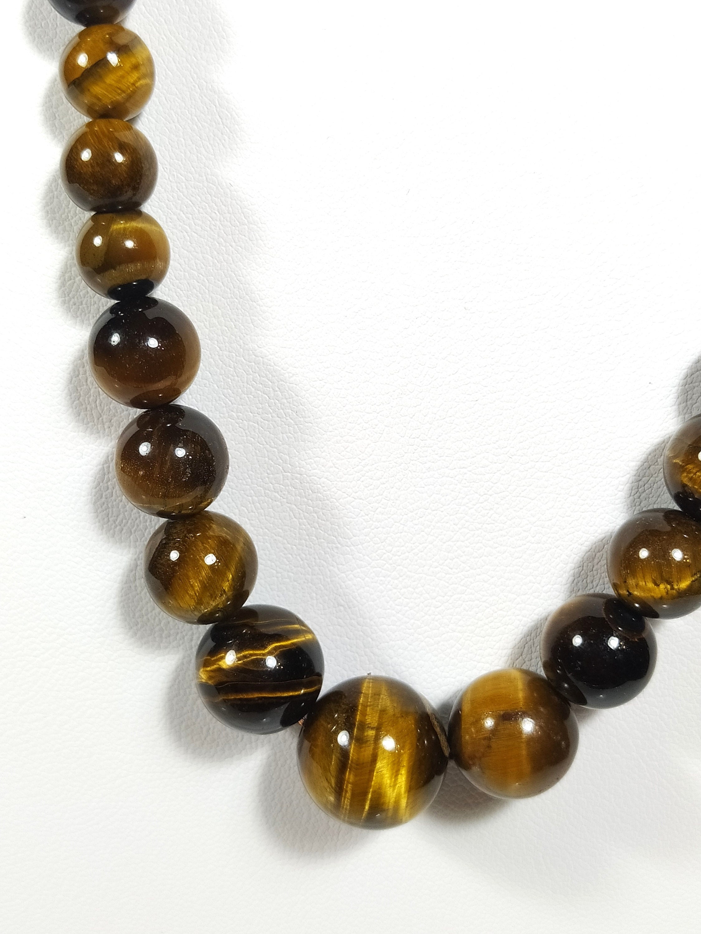 Jewelpet Diana Set Di Gioielli In Argento Placcato Con Pietra Occhio Di Tigre Gialla - Orecchini, Bracciale E Collana - Gemme Naturali 6-14 Mm Set Gemme Naturali Occhio Di Tigre - Foto 5