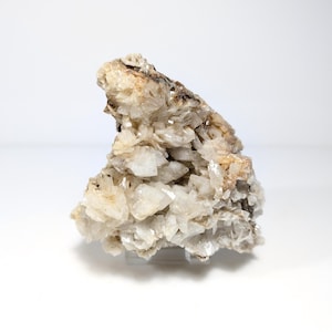 Βarite 驚くべき巨大なリモナイト岩の標本、ギリシャの鉱物、白い贈り物、原石の水晶、男性への贈り物、癒しの石