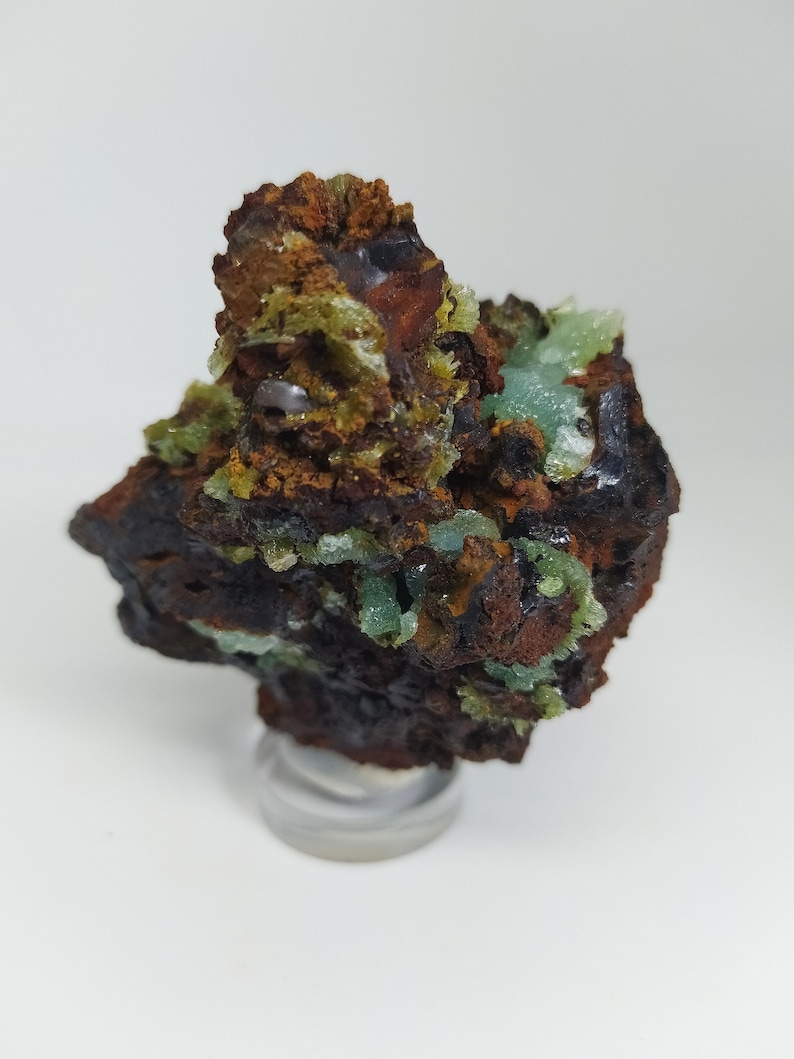 Bright green Cuprian Adamite crystals Rare Collection Best Quality Greek minerals Cuprian green Rare Crystals Healing
