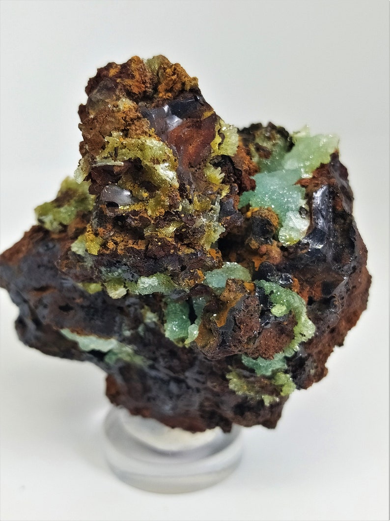 Bright green Cuprian Adamite crystals Rare Collection Best Quality Greek minerals Cuprian green Rare Crystals Healing