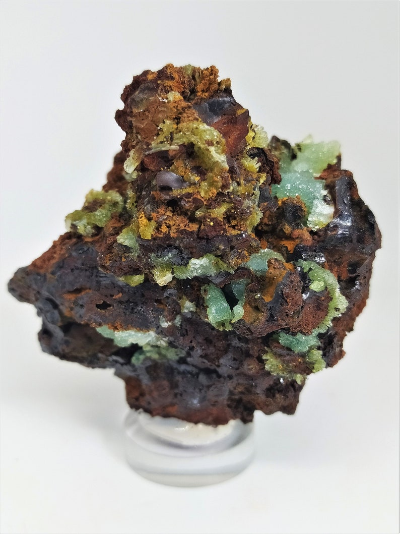 Bright green Cuprian Adamite crystals Rare Collection Best Quality Greek minerals Cuprian green Rare Crystals Healing