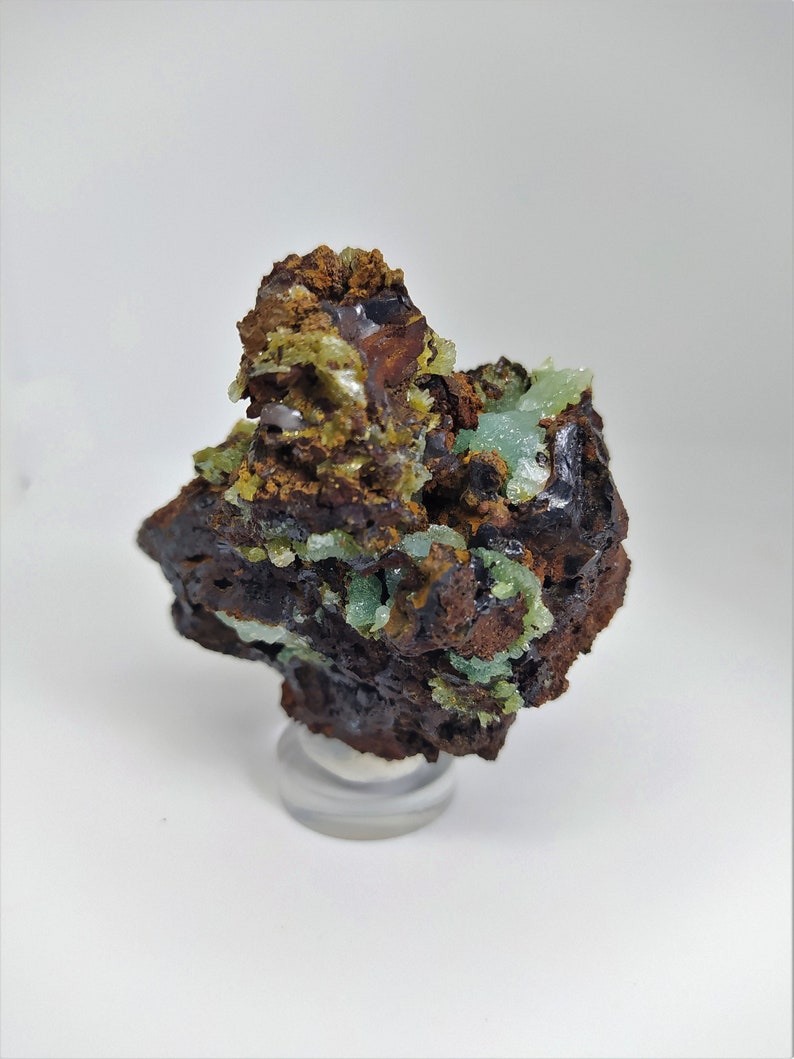 Bright green Cuprian Adamite crystals Rare Collection Best Quality Greek minerals Cuprian green Rare Crystals Healing