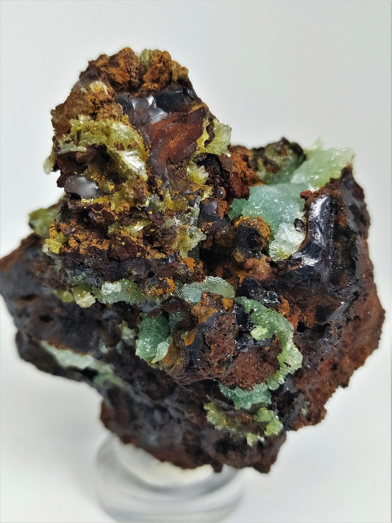 Bright green Cuprian Adamite crystals Rare Collection Best Quality Greek minerals Cuprian green Rare Crystals Healing