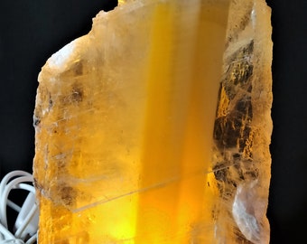 Selenite  handmade lamp Top Crystal
