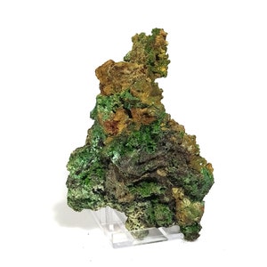 Conicalcita a rocas limoniticas, mineral raro griego, regalos verdes, cristal crudo, piedra curativa