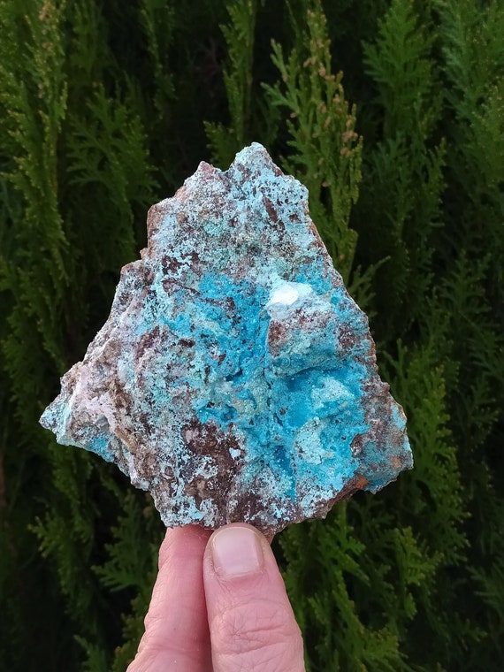 Serpierite amazing color Greek minerals Blue minerals of the best samples .Blue Serpierite Mineral  healing Gemstone