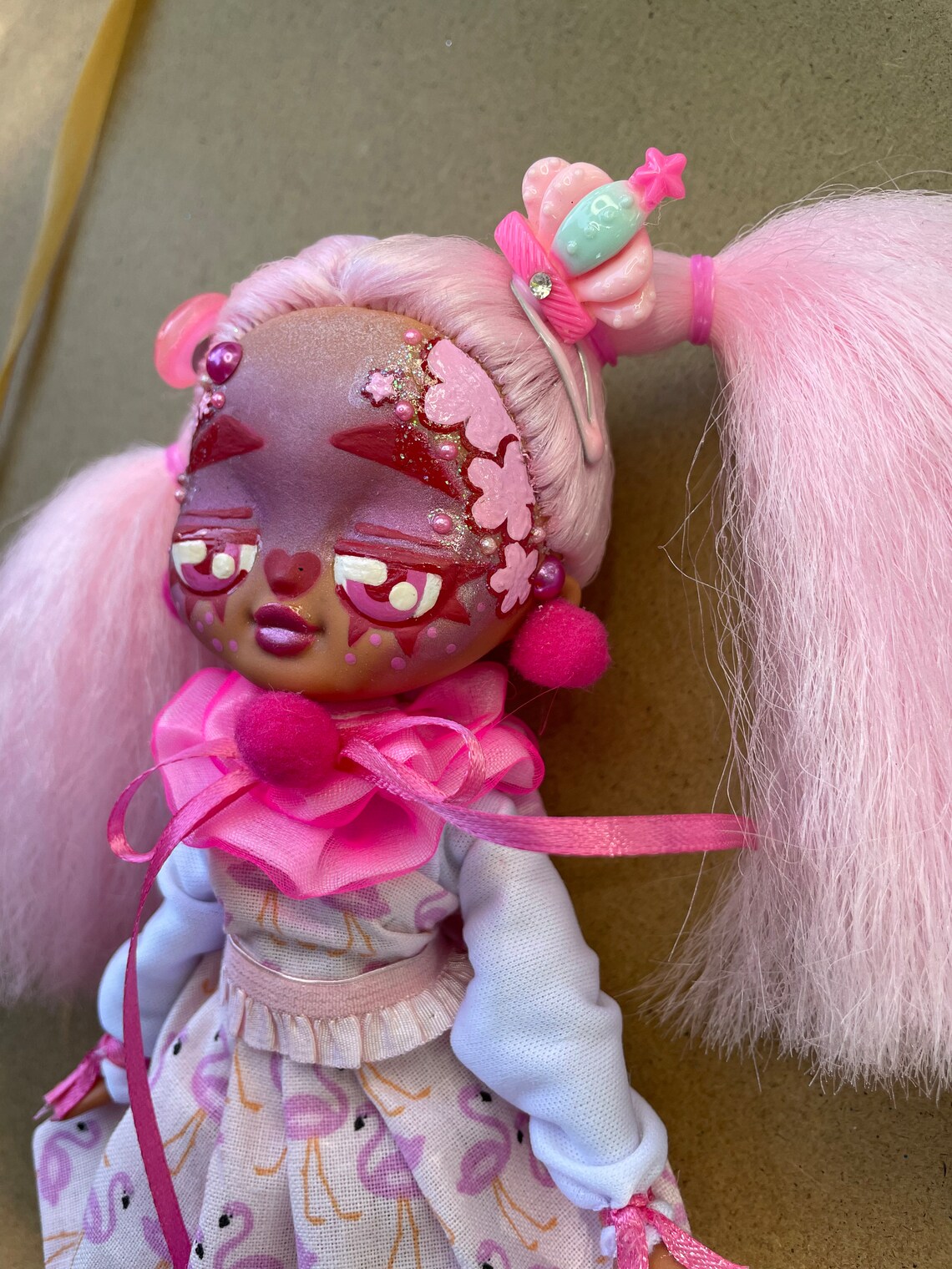 Lol Omg Custom Doll Pink Glow in the Dark Hair Etsy