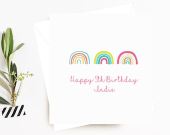 Card For Her | Birthday Card | Kids Birthday | Kids Party Card | Personalised | Personalised Card | Personalised Gift | Childrens Card |