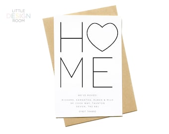 New Address Card | Address Change Card | Moved | Moving Announcement | New Home | Home | Moving Postcard | We've Moved Cards | New Address