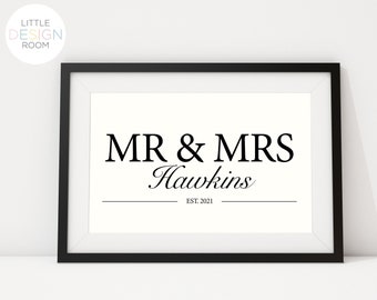 Personalised Print | Wedding Gift | Wedding Print | Engagement Gift | Anniversary Gift | Couples Gift | Gift Inspo | Gift Ideas | Mr & Mrs