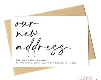 DIGITAL DOWNLOAD | Address Change Card | New Address Card | Moved | Moving Announcement | Moving Postcard | Moving Cards | Change of Address