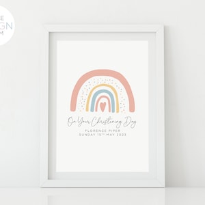 Biglietto di battesimo / Biglietto di battesimo per ragazze / Battesimo / Battesimo / Biglietto di battesimo / Regalo di battesimo / Biglietto personalizzato / Personalizzato /