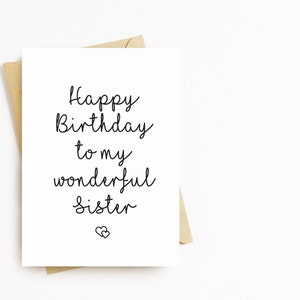 Sister | Sister Birthday | Birthday Card | Sister Card | Birthday Celebration | Sister Love | Card for Her |