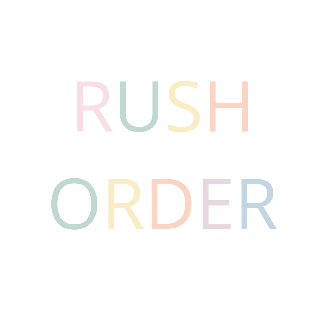 Rush Order | Express Delivery | Fast Turn Around | Skip the Queue | the ...