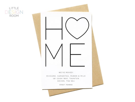 New Address Card | Address Change Card | Moved | Moving Announcement | New Home | Home | Moving Postcard | We've Moved Cards | New Address