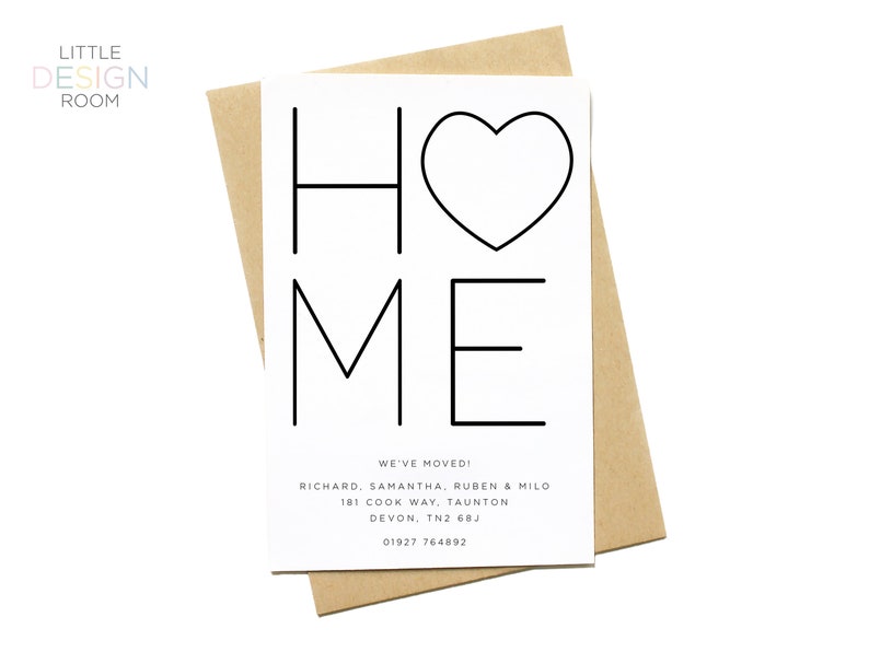 New Address Card | Address Change Card | Moved | Moving Announcement | New Home | Home | Moving Postcard | We've Moved Cards | New Address image 1