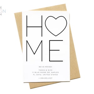 New Address Card | Address Change Card | Moved | Moving Announcement | New Home | Home | Moving Postcard | We've Moved Cards | New Address image 2
