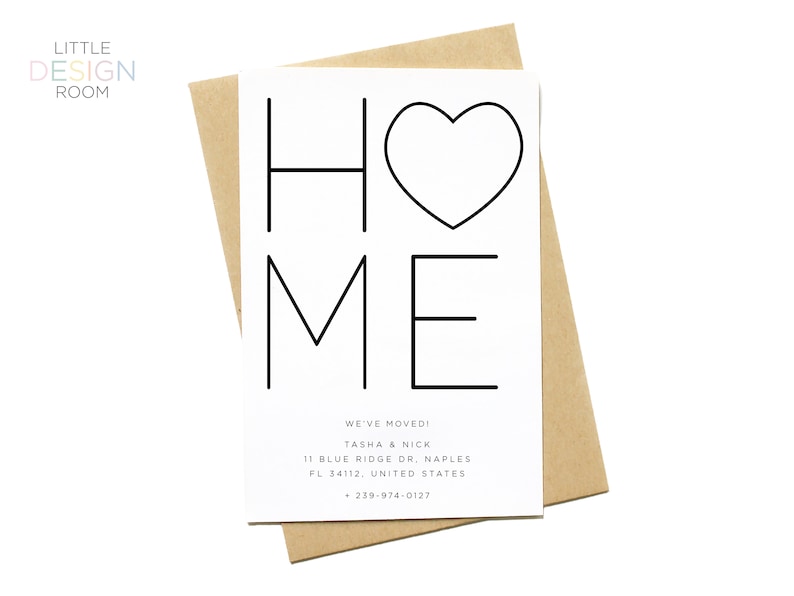 New Address Card | Address Change Card | Moved | Moving Announcement | New Home | Home | Moving Postcard | We've Moved Cards | New Address image 2
