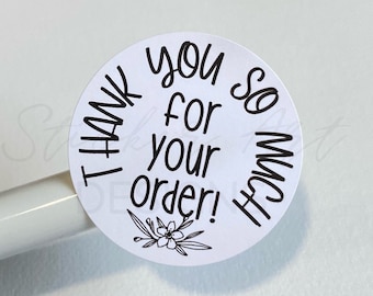 16 Thank You So Much for your Order Stickers, Thank You Labels, Small Business Packaging Supplies, Happy Mail Stickers, Thank You Labels