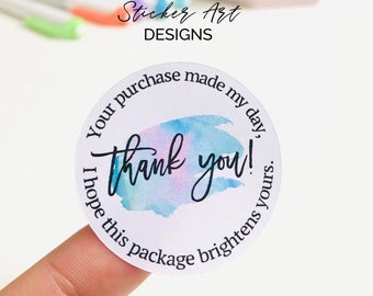 28 Thank You Stickers, Happy Mail Labels, Packaging Stickers, Rainbow Round Stickers, Soap Product Labels, Candle Product Label