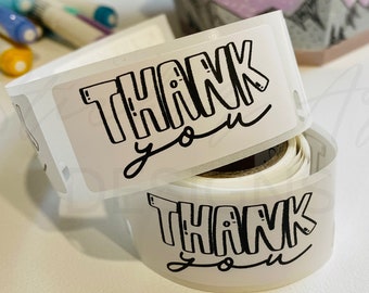 100/200/300 1" THANK YOU Business stickers, Happy Mail Business Labels, Custom Small Business Stickers, Happy Mail Business Labels