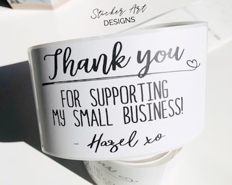 Thank You Business Stickers, Personalized Business Labels, Custom Labels, Business Labels, Review Stickers, Promotional Facebook Stickers