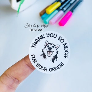 30 Thank You Stickers, Thank you for your order Stickers, Thank you for your support stickers, Dog Business Sticker, Packaging Labels