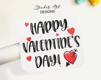 35 Happy Valentine's Day Stickers, Heart Stickers, Happy Mail Stickers, Business Stickers, Fun Packaging Stickers, Business Logo Stickers