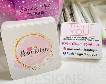 Custom Logo Business Cards: 2.5" Square Marketing Cards