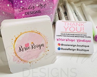 Custom Logo Business Cards, 2.5" Business Marketing Cards, Craft Show Supplies, Business Card, Thank You Cards, Personalized Logo Cards