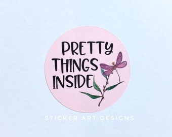 30 Pretty Things Inside Stickers, Pastel Stickers, Nature Stickers, Packaging Stickers, Business Stickers, Custom Logo Labels, Custom Logo