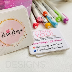 Custom Logo Business Cards, 2.5 Business Marketing Cards, Craft Show Supplies, Business Card, Thank You Cards, Personalized Logo Cards image 7