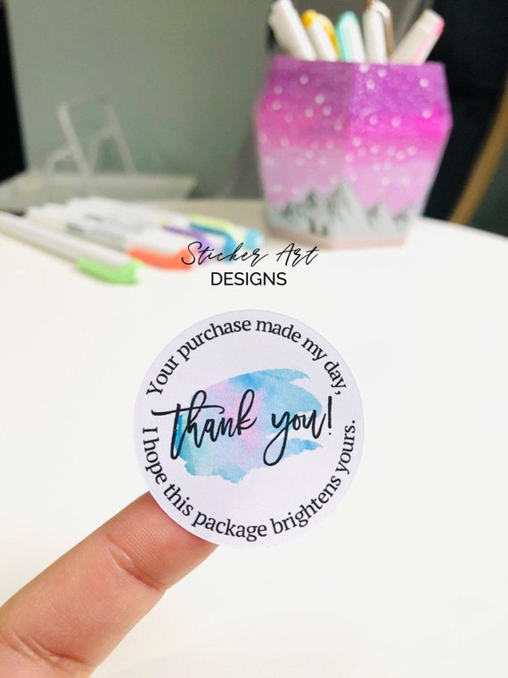  Personalized Labels - Customized Stickers with Any Design Image  Logo Text,Custom Thank You Label Stickers, Business Logo,100 Labels  (Circle,1.5x1.5) : Office Products