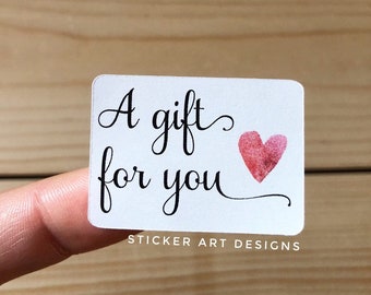 A Gift for You Stickers, Packaging Stickers, Business Stickers, Small Business Stickers, Planner Stickers, Subscription Box Stickers, Gifts