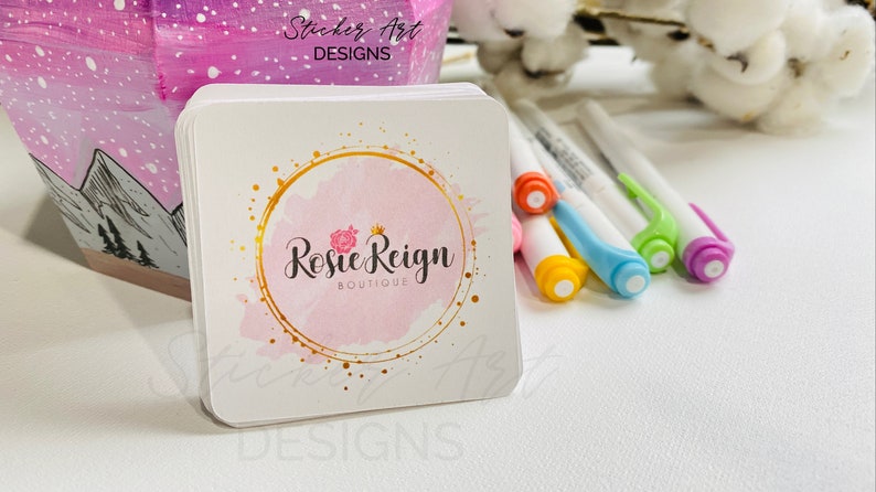 Custom Logo Business Cards, 2.5 Business Marketing Cards, Craft Show Supplies, Business Card, Thank You Cards, Personalized Logo Cards image 5